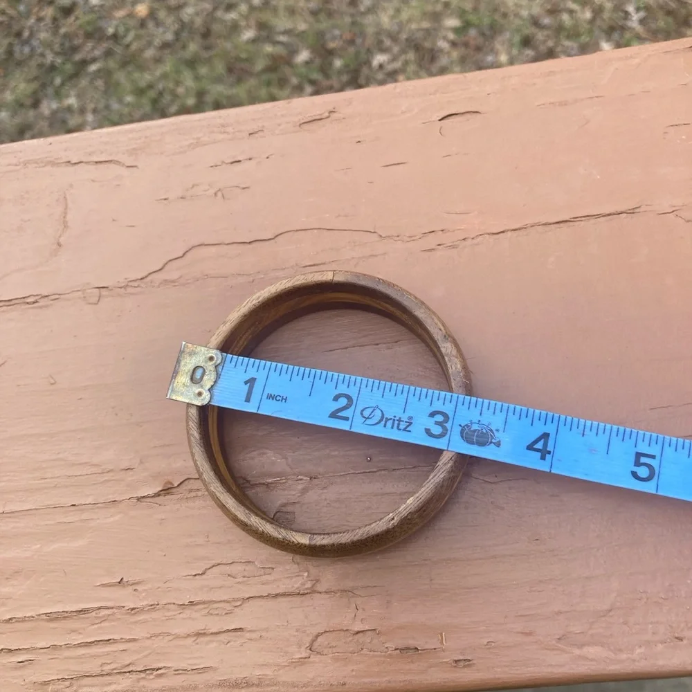 Wooden bangle bracelet